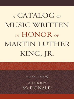 cover image of A Catalog of Music Written in Honor of Martin Luther King Jr.